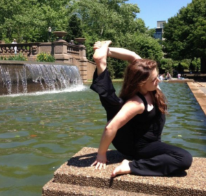 Ashley Binetti received her 200-hour vinyasa yoga teacher training at Saraswatis’s Yoga Joint in Norwalk, CT in 2011. Her favorite pose is Triangle.  When she’s not doing yoga, Ashley works as a nonprofit attorney.  She is also a MINT Ambassador.   