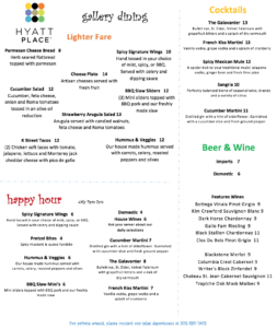 Ellipse Happy Hour Menu